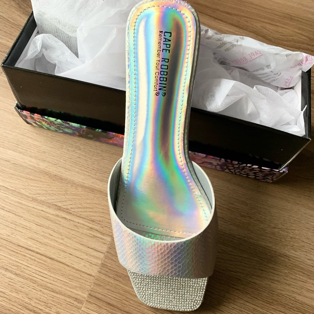 Women’s Silver Holographic Sandal